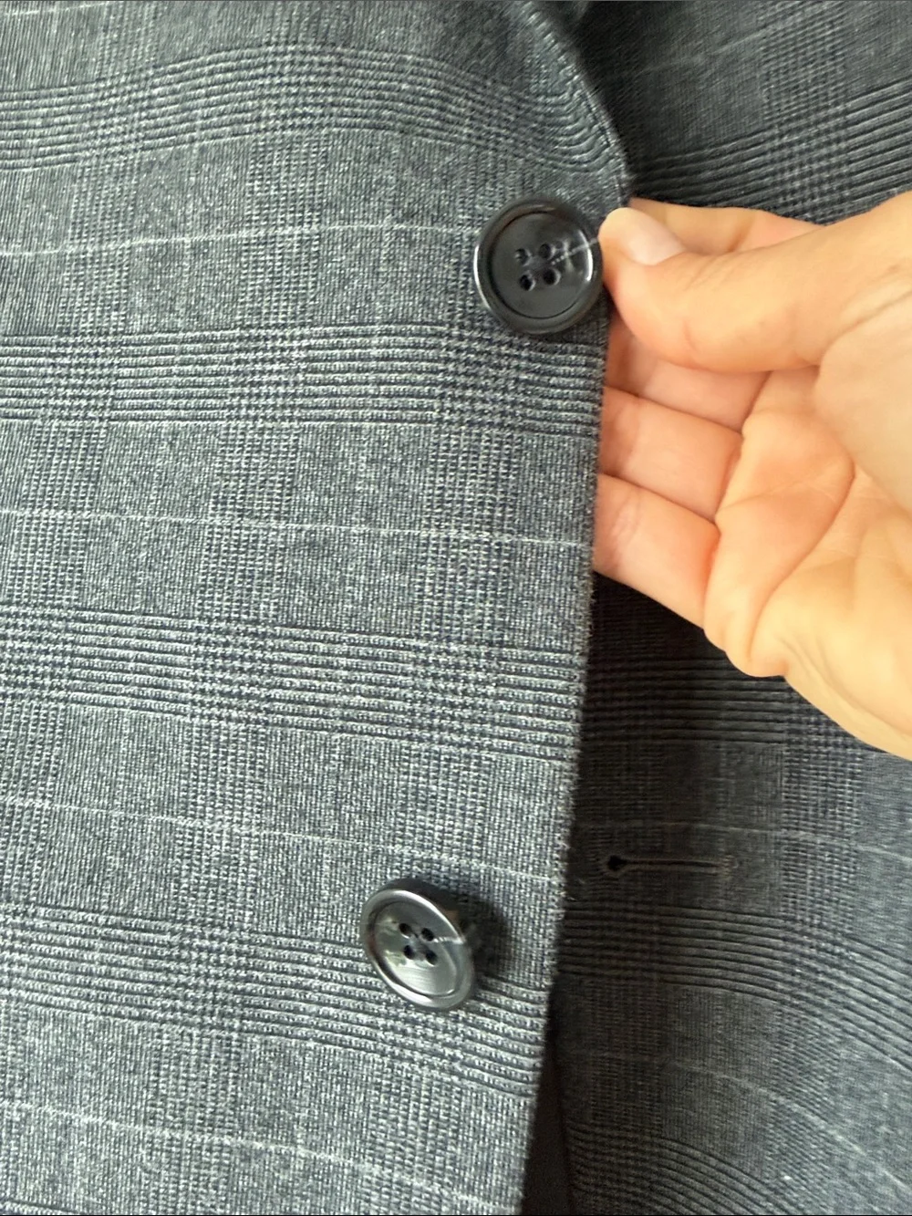 Men's Gray Windowpane Two-Button Blazer from J Crew - Thompson Classic Fit 38S